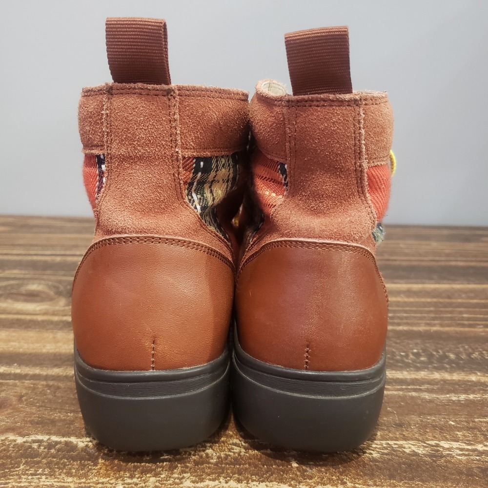 Alegria Ankle Boots Womens 8 KYL-602 Brown Leather Plaid Lace Up Good Condition - Picture 6 of 16